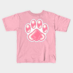 Cat Paw Pixel Art Kids T-Shirt